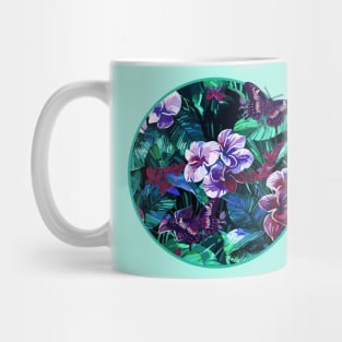 Midnight Mahalo Plumerias Mug